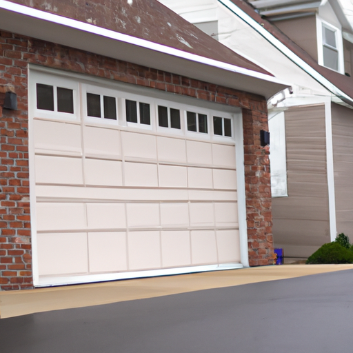 Suburban Chatham, NJ home with a modern garage door and driveway under overcast sky.